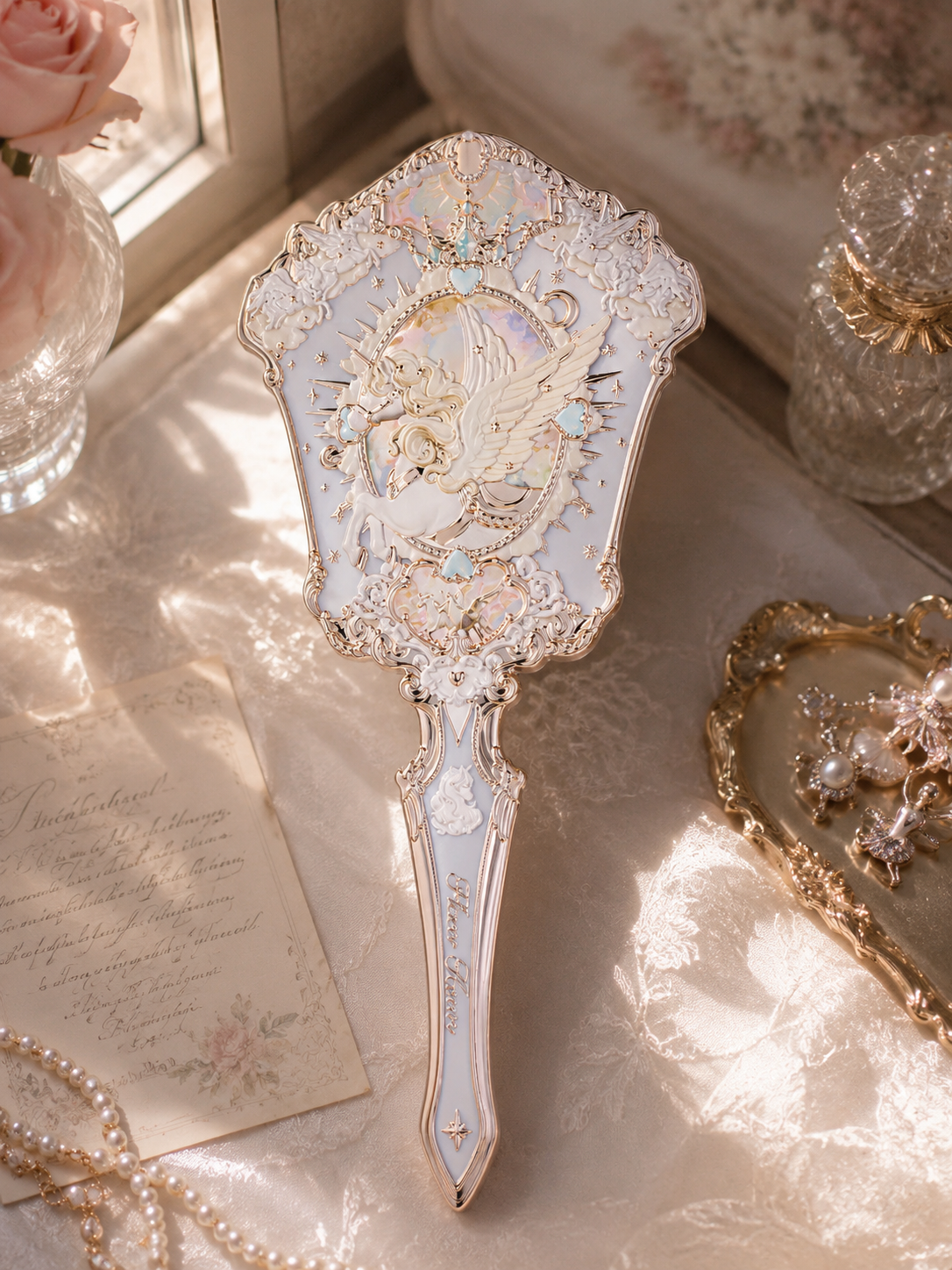 Knight Unicorn Hand Mirror