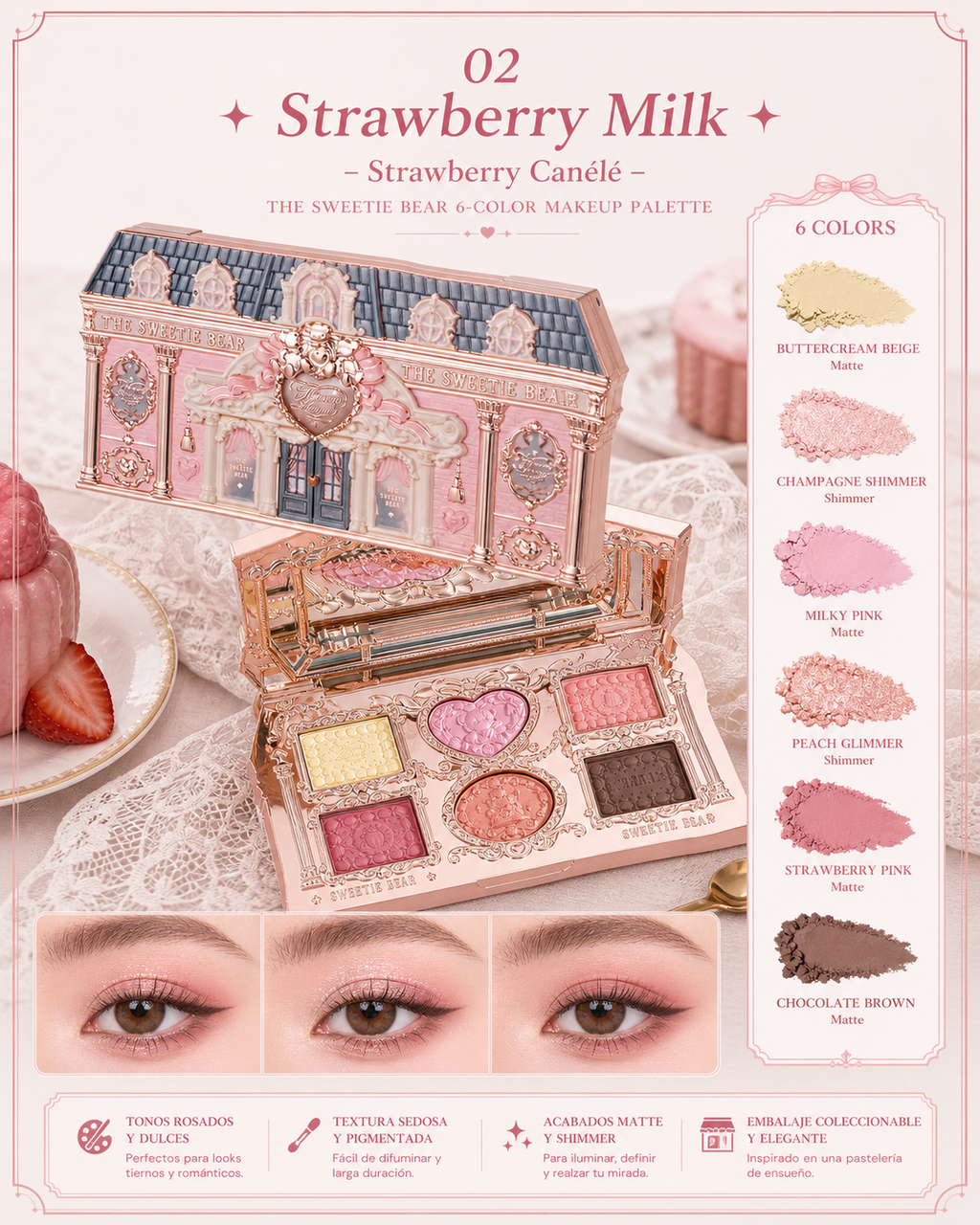 The Sweetie Bear 6-Color Makeup Palette
