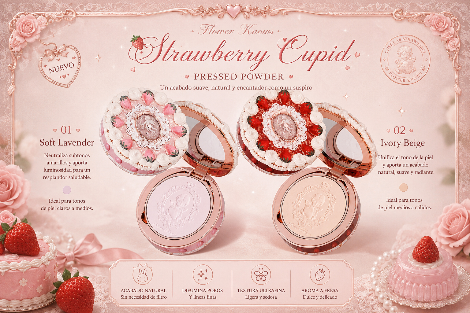 Strawberry Cupid Pressed Powder