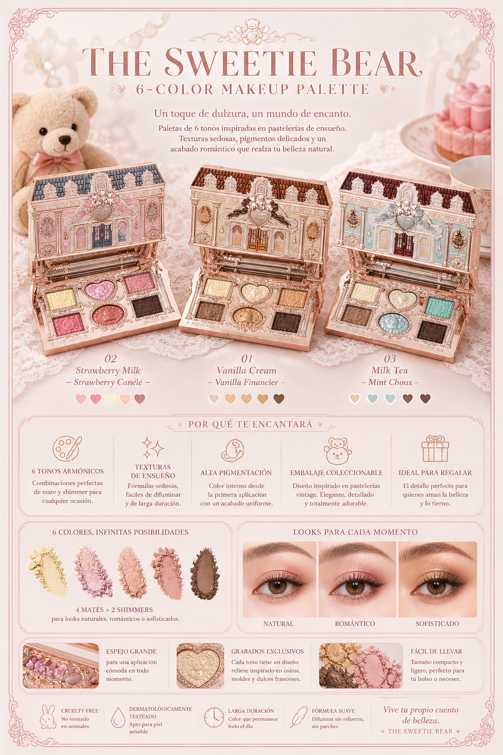 The Sweetie Bear 6-Color Makeup Palette