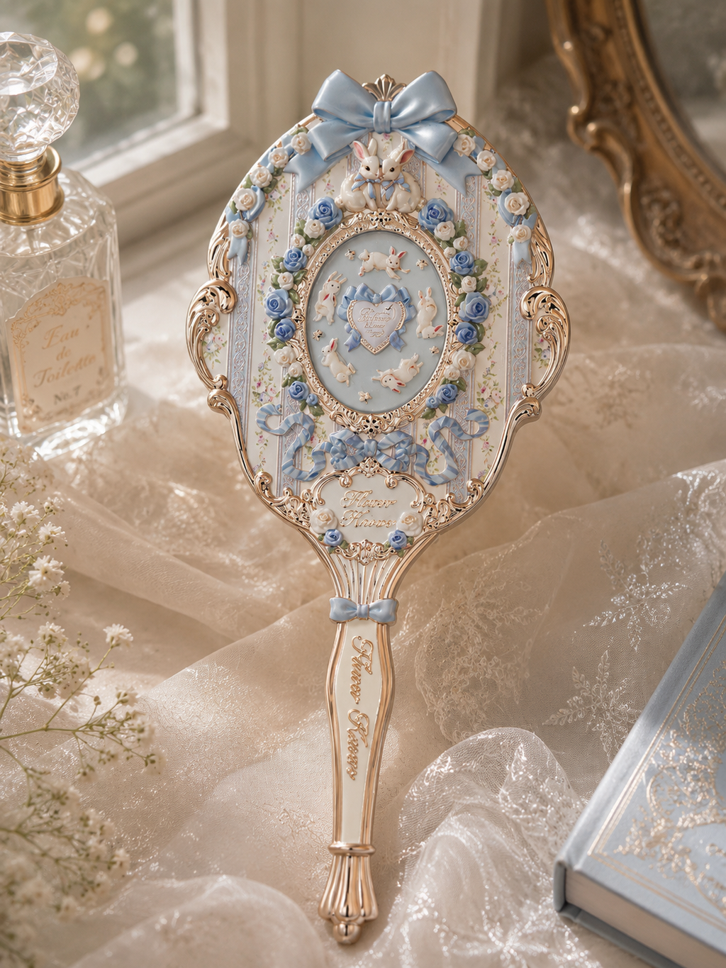 Bunny Garden Hand Mirror