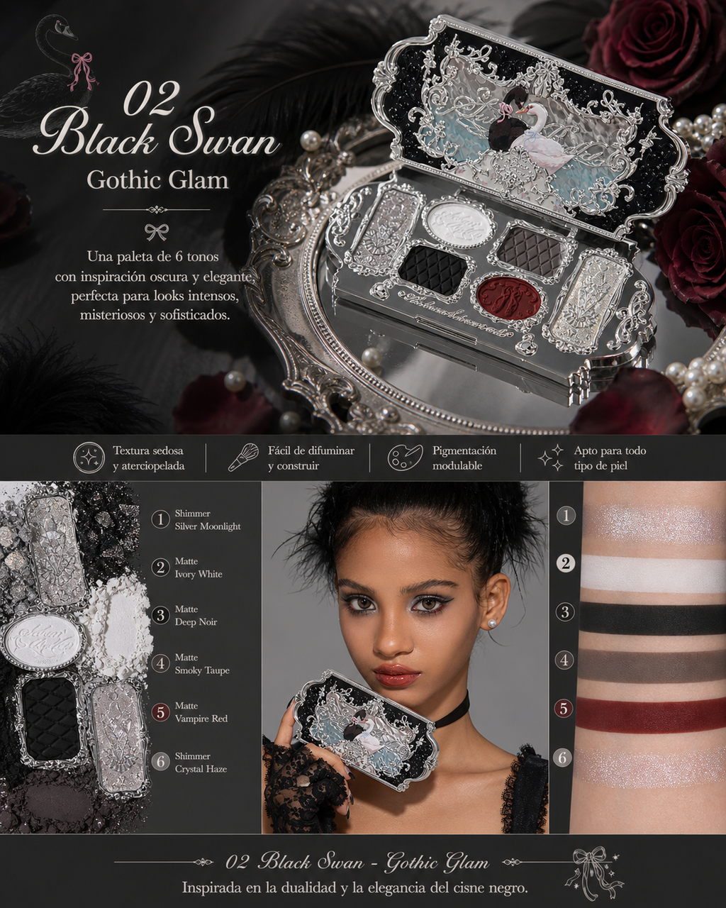 Swan Ballet Six-Color Makeup Palette
