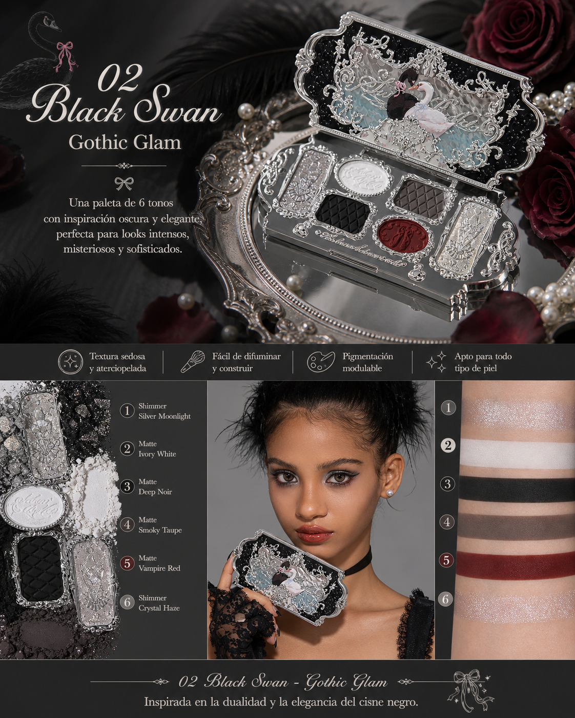 Swan Ballet Six-Color Makeup Palette